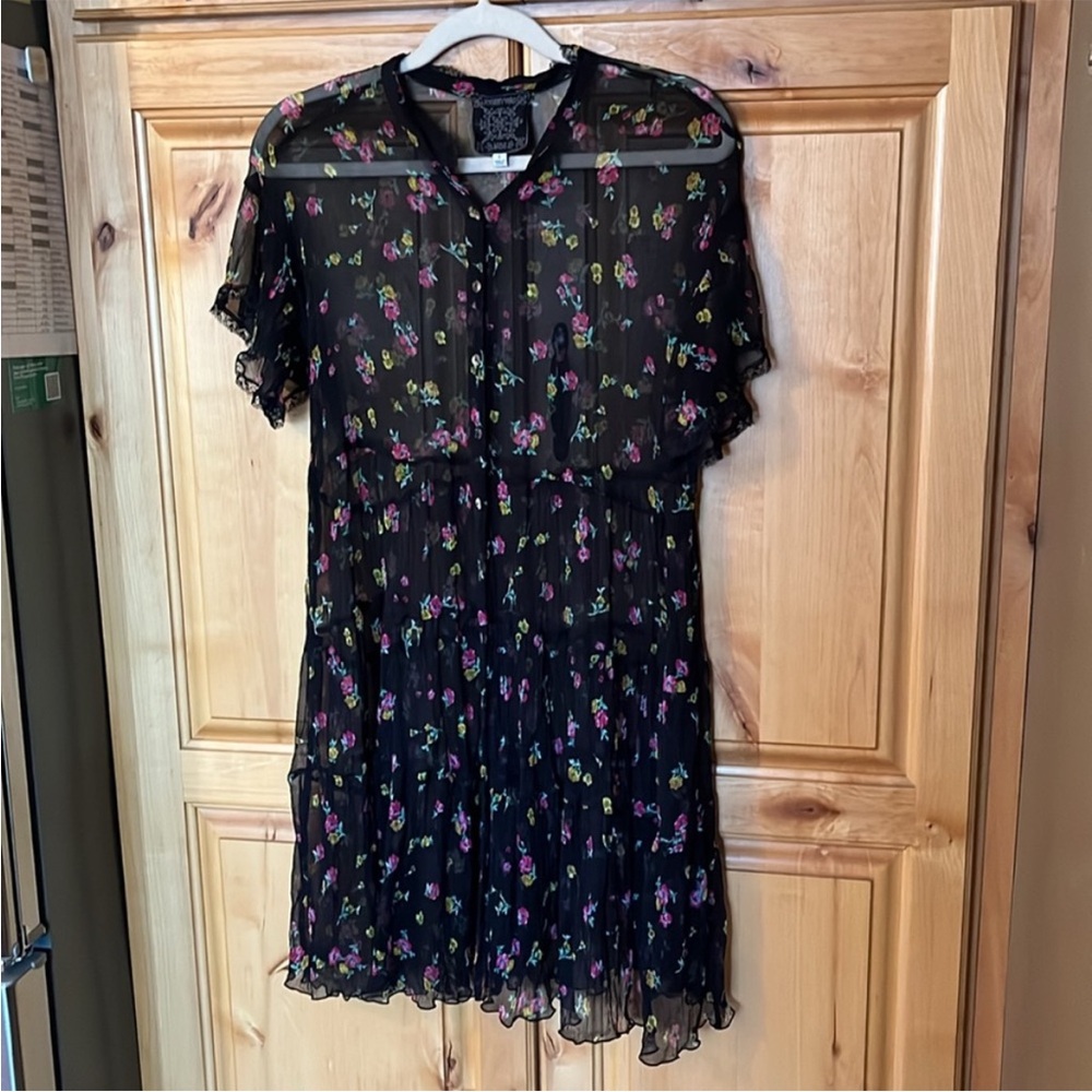 Johnny Was Natalia Sheer Tiered Mini Dress - Picture 5 of 11